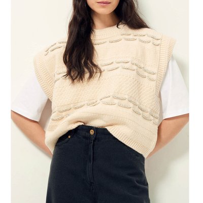 Olt Sleeveless Jumper in Chunky Cotton/Wool Knit SESSUN