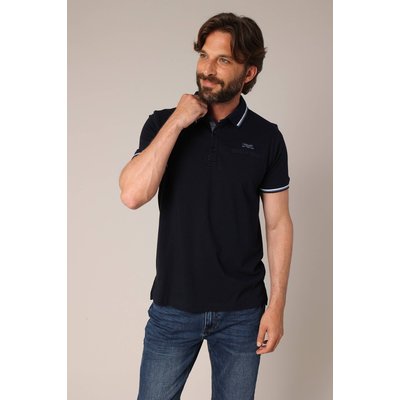 Polo en maille piquée 100% coton avec col contrastant DREX DEELUXE
