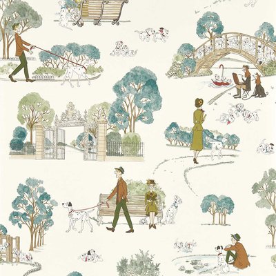 101 Dalmatians Breeze Blue Wallpaper SANDERSON X DISNEY