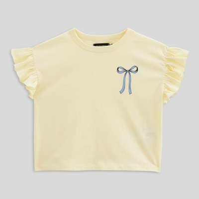 T-shirt manches volantées en coton MONOPRIX