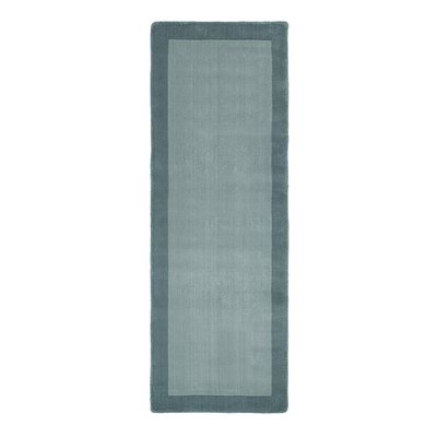 Two Tone Border Plain Runner in 100% Wool SO'HOME