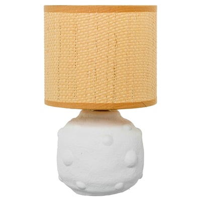 Lampe à poser design en céramique blanche 15x15x25cm WADIGA