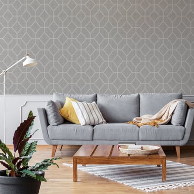 Papier peint Quadrillage géométrique Asscher BOUTIQUE