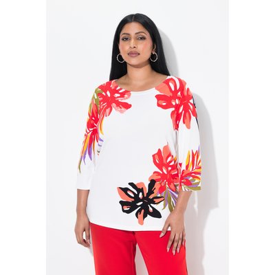Pull à paillettes, col rond et manches 3/4 ULLA POPKEN