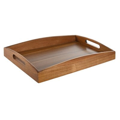 Plateau en bois d'acacia rectangulaire 39.5x25.5x5.5cm WADIGA