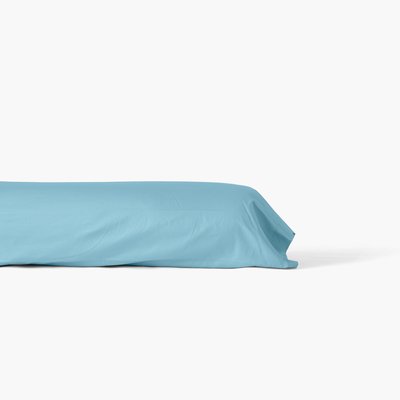 Taie de traversin satin de coton unie PRESTIGE CARRE BLANC