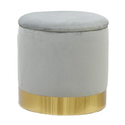 Pouf coffre en velours et métal AUBRY GASPARD