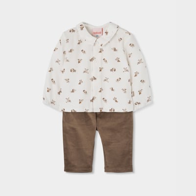 Ensemble bébé garçon imprimé chiens BOBOLI