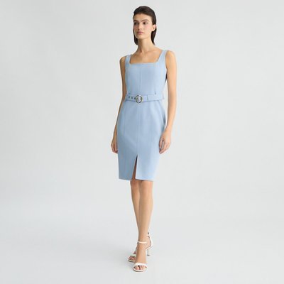 Robe fourreau bleu clair avec ceinture LIU JO