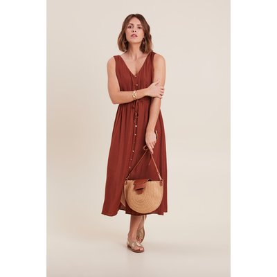 Robe midi évasée satin BREAL