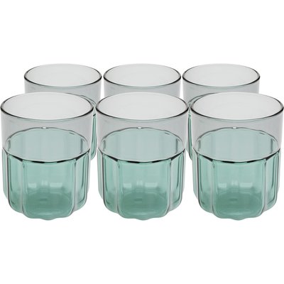 Lot de 6 verres à eau, DUETTO KARE DESIGN
