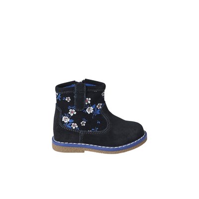 Boots zippées en cuir imprimé VERTBAUDET