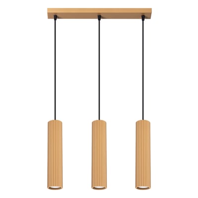 Suspension Aluminium Doré GU10 3 Karbon Line EDEN
