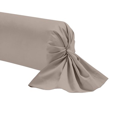 Taie de traversin percale blanc TERRE DE NUIT