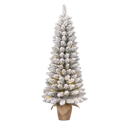 Sapin de Noël artificiel enneigé avec LED H90 cm GERLOS BLACK BOX TREES