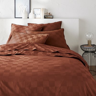 Housse de couette satin coton lavé, Victor damier LA REDOUTE INTERIEURS
