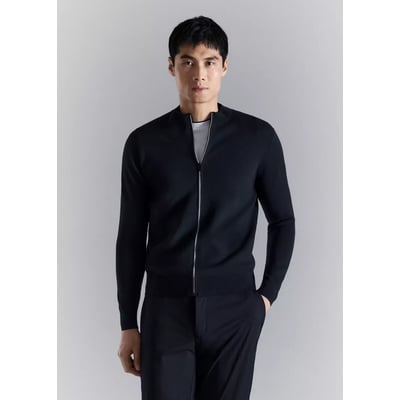 Cardigan confort en maille extensible MANGO MAN