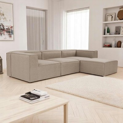 Canapé d'angle modulable taupe - côté droit SPELLO PIER IMPORT