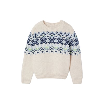 Pull jacquard col rond VERTBAUDET