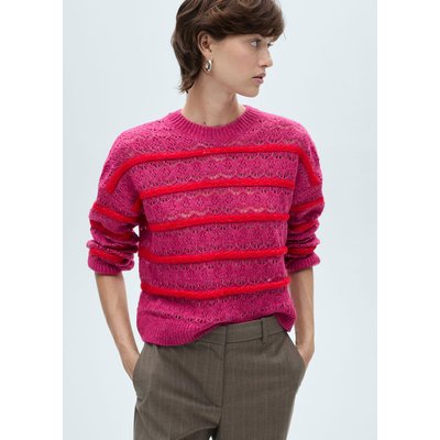 Pull-over ajouré bicolore MANGO