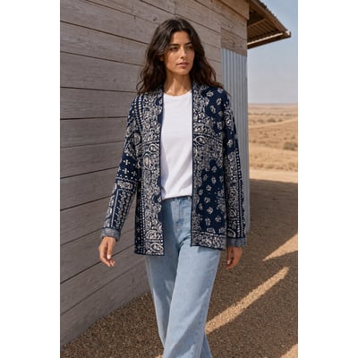 Gilet imprimé bandana, MODENA LA PETITE ETOILE
