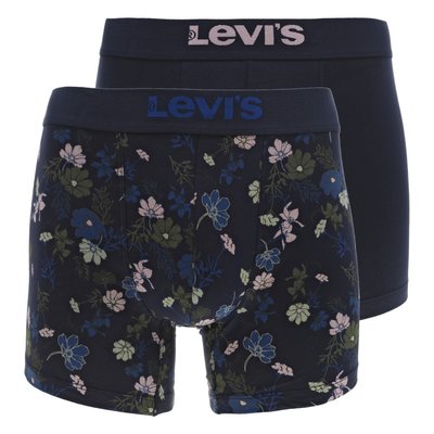 Lot de 2 boxers Levi's® en coton bleus marine fleuris - Taille XL LEVI'S