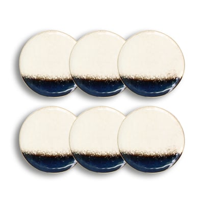 Lot de 6 assiettes plates en grès 27,5cm, KATANGA OGO LIVING