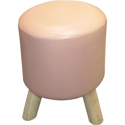 Pouf en polyéréthane piètement bois nude JARDINDECO