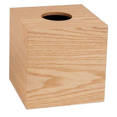 Boîte à mouchoirs carrée en bois de saule 13x13x13cm WADIGA