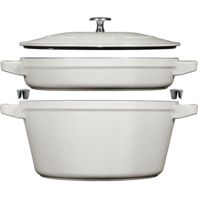 2-pcs, Set empilable, Truffe blanche STAUB