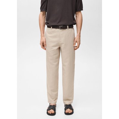 Pantalon lin regular-fit MANGO MAN