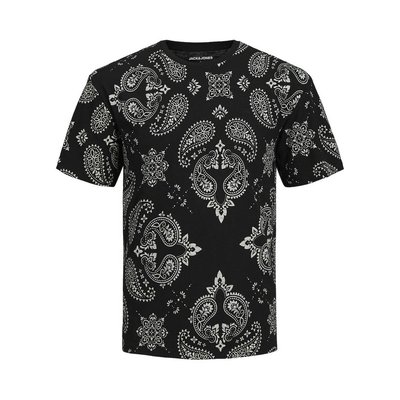 Printed Cotton T-Shirt with Crew Neck JACK & JONES