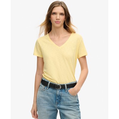 T-shirt uni col V SUPERDRY