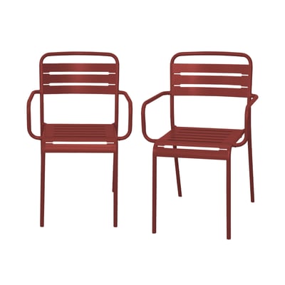 Fauteuil de jardin acier (lot de 2) AMÉLIA SWEEEK