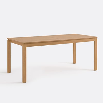 Mesa de comedor extensible de chapado de roble, de 6 a 8 cubiertos, TALET LA REDOUTE INTERIEURS