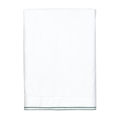 Drap plat en percale de coton, SIMPLICITÉ CHIC BLANC CERISE
