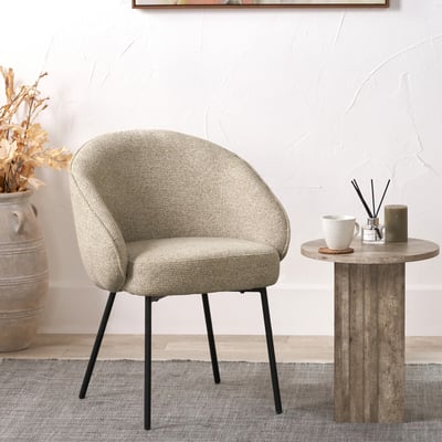 Kinley Chenille & Metal Tub Dining Chair SO'HOME
