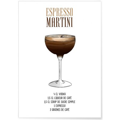 Affiche Cocktail Espresso Martini L'AFFICHERIE