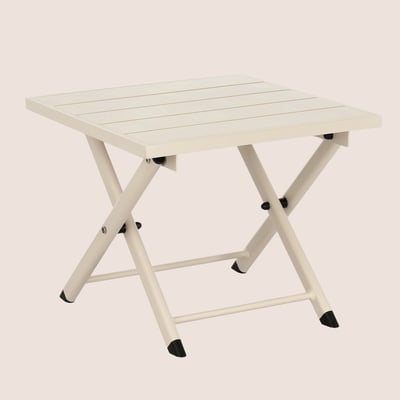 Table basse pliante de jardin en aluminium L44 - CABOURG HELLIN, DEPUIS 1862