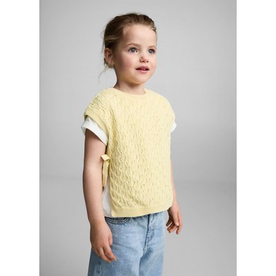 Gilet maille détails ajourés MANGO BABY