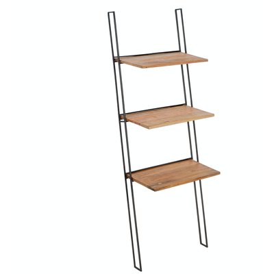 Étagère échelle style industriel bois recyclé et métal 3 niveaux SAMPAN PIER IMPORT