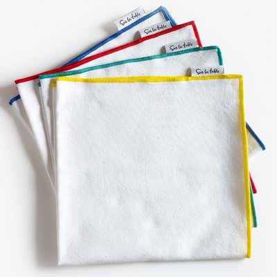 Set of 4 Colour Me Happy White Napkins SUR LA TABLE 