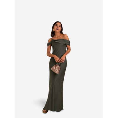 Robe longue avec encolure drapée CÓRDOBA THE-ARE