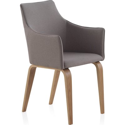 Fauteuil  confort assise rembourrée pieds bois naturel RECOLLECTION