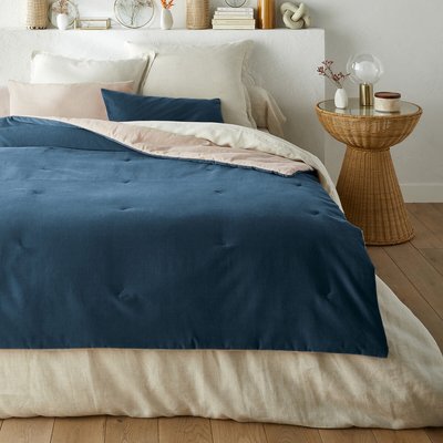 Edredon matelassé velours coton lin uni, Velvet LA REDOUTE INTERIEURS