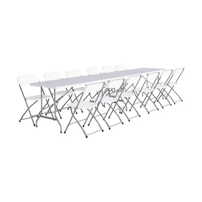 Table de réception pliante plastique 12 chaises (lot de 2) FIESTA SWEEEK