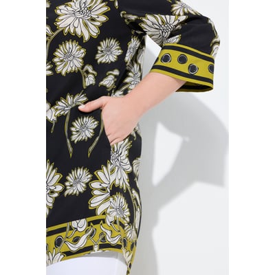 Tunique en satin motif floral ULLA POPKEN