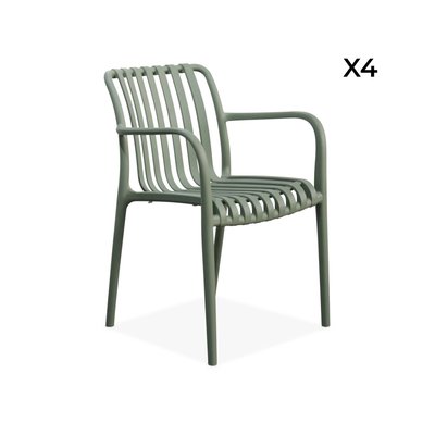 Fauteuil de jardin plastique (lot de 4) AGATHE FAUTEUILS SWEEEK