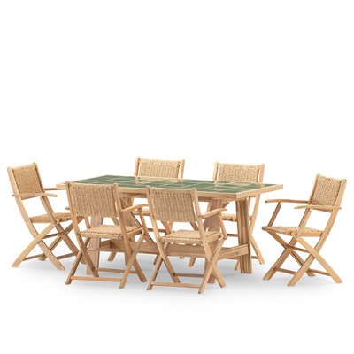 Salon de jardin, 6 chaises, BISBAL & SERENA DEFORA HOME