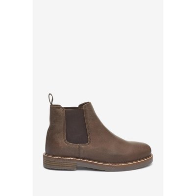 Boots Chelsea En Cuir Doublées NEXT